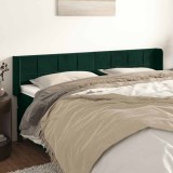 vidaXL Tăblie de pat cu aripioare verde &icirc;nchis 183x16x78/88 cm catifea 3118831