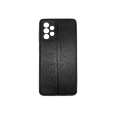 Husa Telefon Silicon Samsung A52 a525 Samsung A52 5G a526 Samsung A52s 5G a528 Black Leather