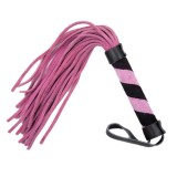 Cumpara ieftin Bici Piele, Negru &amp; Roz, Leather flogger - Cat o&#039; nine tails#