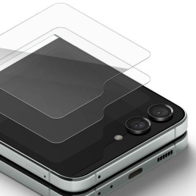 Folie pentru Samsung Galaxy Z Flip5 (set 2) - Ringke Cover Display Tempered Glass - Clear foto