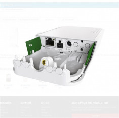 Mikrotik wAP R weatherproof 2.4Ghz wireless access point with a miniPCI-e slot, RBWAPR-2ND, 1* 10/100 Ethernet ports, 1* CPU core count, CPUnominal fr foto