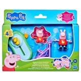 Set de joaca cu figurine, Peppa Pig, Peppa si Evi in parc, G0528