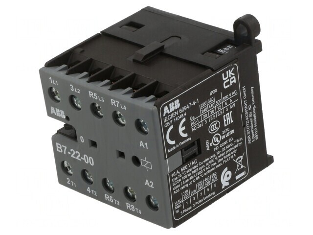 Contactor 4-poli NC x2 NO x2 42VAC 7A Cleme Şurub