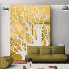Sticker Acril Creativ Auriu, Arbori