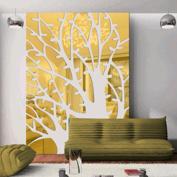 Sticker Acril Creativ Auriu, Arbori