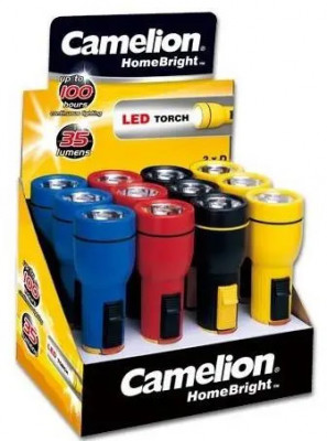 Lanterna cu LED, 4 culori, utilizeaza 2 x D R20, Camelion foto