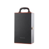 Set Cutie de vin Deluxe, Mindblower, pentru 2 sticle, cu accesorii de vin incluse, interior oranj