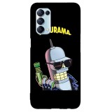 Husa compatibila cu Oppo Find X3 Lite model Bender Futurama, Silicon, TPU, Viceversa, Transparent, Carcasa