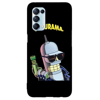 Husa compatibila cu Oppo A5 (2020) model Bender Futurama, Silicon, TPU, Viceversa foto