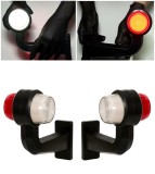 Cumpara ieftin Set Lampi Laterale Gabarit LED 12V-24V, rosu-alb cu efect neon 19,2cm - IP66 IP68