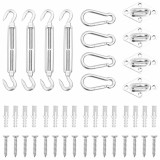 Cumpara ieftin Set accesorii parasolar din otel inoxidabil, 12 piese