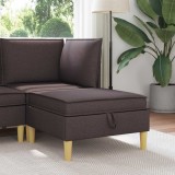 vidaXL Taburet cu depozitare Maro &icirc;nchis Țesătură 42027126