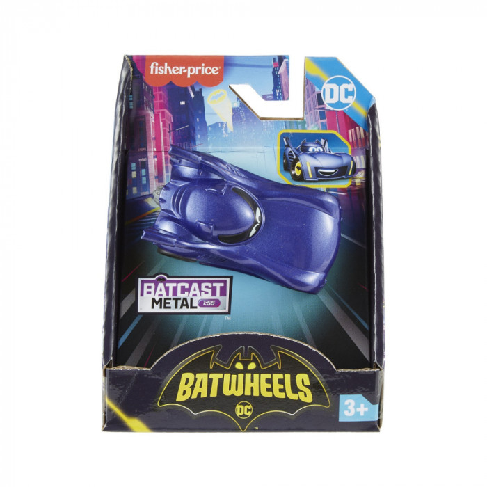 FISHER PRICE BATWHEELS MASINUTA METALICA BATMOBILE 1:55 SuperHeroes ToysZone