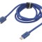 Cablu USB 2.0 A la C 1,2m albastru textil