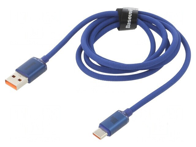 Cablu USB 2.0 A la C 1,2m albastru textil