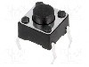 Microintrerupator 6x6mm, OFF-(ON), SPST-NO, NINIGI -