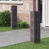 vidaXL Lumină LED Solară pentru Alei 2 pcs Negru Oțel laminat la rece 879786