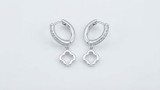 Cumpara ieftin Cercei Argint 925 Toarta Zirconiu Pandantiv Trifoi Norocos Femei Atcom 18mm