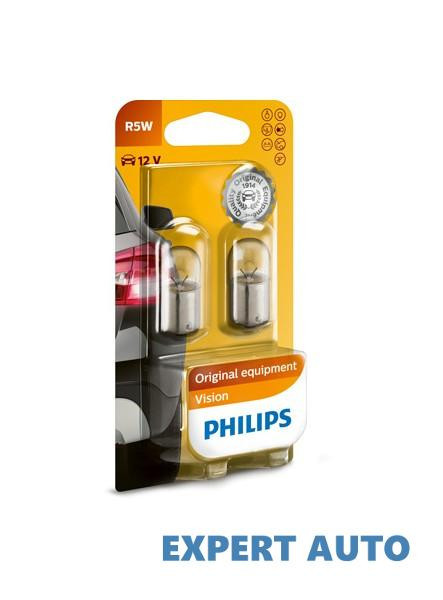Set 2 becuri auxiliare r5w ba15s 12v (blister) philips UNIVERSAL Universal #6
