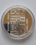 Moneda de argint - 10 Euro Finlanda 2003 &quot;Anders Chydenius&quot; - G 4263, Europa