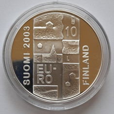 Moneda de argint - 10 Euro Finlanda 2003 "Anders Chydenius" - G 4263