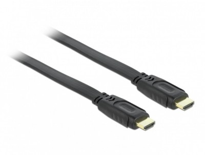 Cablu HDMI 4K 1.4 Flat T-T ecranat 2m, Delock 82670 foto