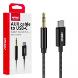 Cablu audio USB-C la mini-mufă AUX de 3,5 mm, 1 m, AMIO-04294