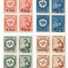 Romania, LP IV.26/1952, Porto duble, Postas, cu supr., fara fil., perechi, MNH