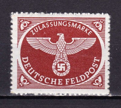 ✅ ( S37 ) Germania Reich 1942 &amp;quot; Posta militara de front - pachete &amp;quot; serie Michel 2 , dantelat sau in dinte fierastrau , MNH foto