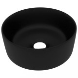 Cumpara ieftin Chiuveta baie lux, negru mat, 40x15 cm, ceramica, rotund