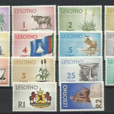Lesotho MNH 1971 - animale domestice agricultura steag steme - rar