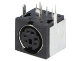 Soclu DIN 6 pini ecranat THT pentru PCB 100V 1A, Lumberg