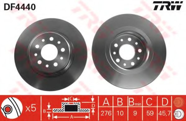 Disc frana ALFA ROMEO GT (937) (2003 - 2010) TRW DF4440