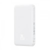 Baterie Externa Wireless Baseus Magnetic Mini, 5000mAh, 20W, PD + FQI, 1 x QI - 1 x USB-C, Alba P10022107223-00