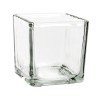 Suport Lumanare Pahar patrat, Sticla, Transparent, 5x5x5.5 cm, ATU-088871, Oem