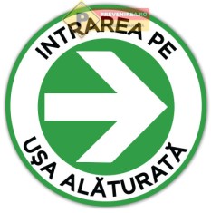 Semn pentru intrarea pe usa alaturata din dreapta foto