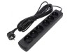 Prelungitor cu 6 prize 250VAC 10A negru