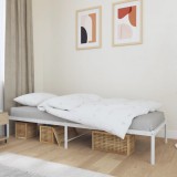 Cumpara ieftin Cadru pat metalic, alb, 90x190 cm