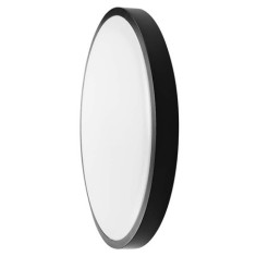 Plafoniera led 30w ip44 cu senzor 4000k alb neutru - negru