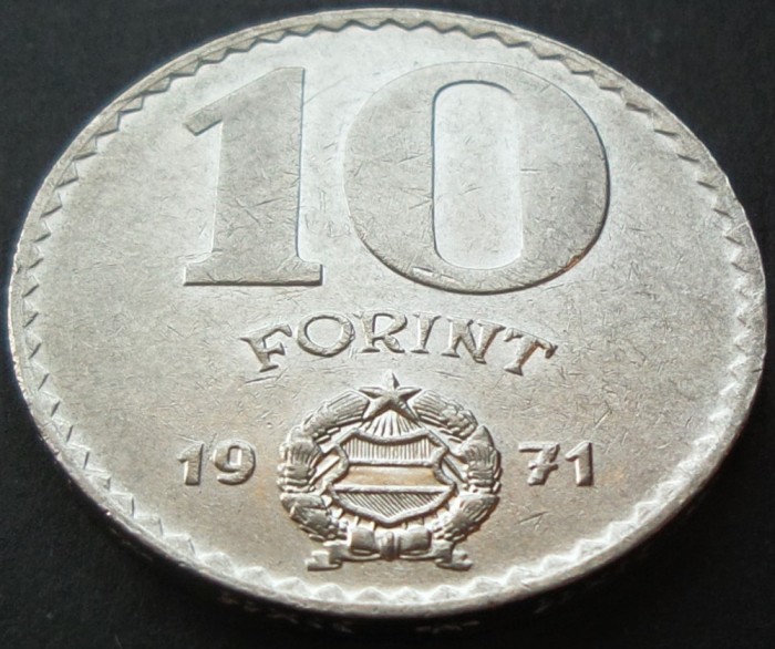 Moneda 10 FORINTI / FORINT - UNGARIA, anul 1971 *cod 1575 B