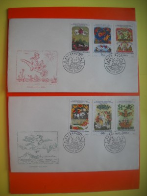 HOPCT PLIC FDC S NR 294 SET 2 FDC -CONTI SLOVACI -PICTURA-CEHOSLOVACIA- foto