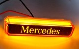 Cumpara ieftin Lampa gabarit cu LOGO NEON Galben Mercedes 12-24 V