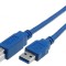Cablu USB 3.0 A-B 1.8m Albastru