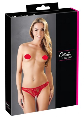 Chilotei tanga din dantela florala cu decupaj in zona intima String lace, foto