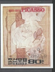 Korea 1982 Paintings, Picasso, imperf. sheet, used T.282