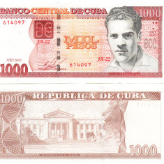 Cuba 1 000 1000 Pesos 2010 UNC