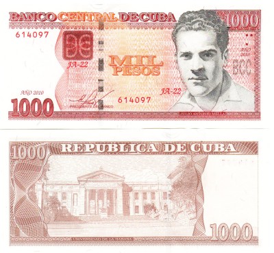 Cuba 1 000 1000 Pesos 2010 UNC foto
