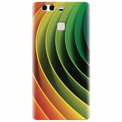 Husa silicon pentru Huawei P9 Plus, 3D Multicolor Abstract Lines foto