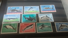 LOT TIMBRE NESTAMPILATE 3 SERII SENEGAL 1972 1973 FALKLAND FAUNA MARINA foto