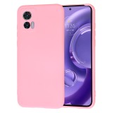 Husa premium din silicon pentru motorola edge 30 neo - softflex, microfibra, chalk pink